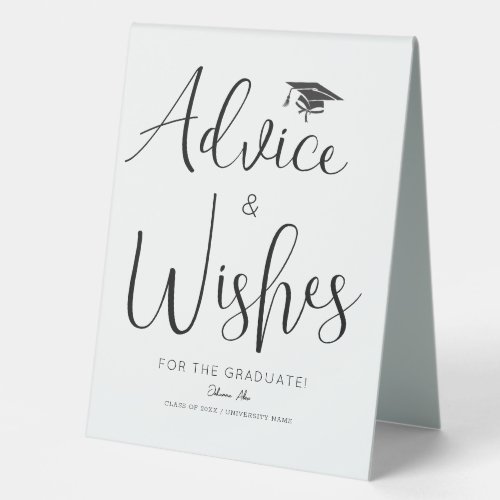 Custom Graduation Advice  Wishes Sign