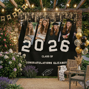 Custom Graduation Backdrop Photo Collage