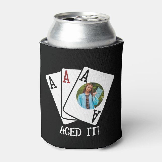 Custom Graduation Beer Cooler - Photo Personalize (Can Front)