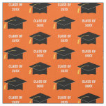Custom Graduation Cap Class Year Orange Fabric