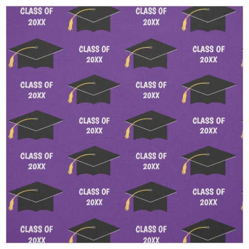 Custom Graduation Cap Class Year Purple Fabric