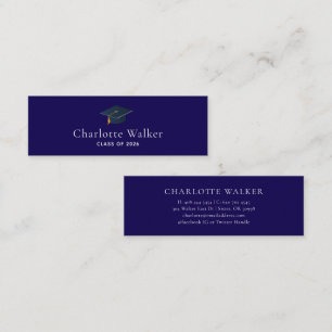Custom Graduation Cap & Social Media Info Calling Card
