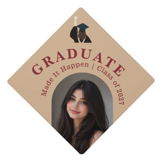 Custom Graduation Cap Topper 2027 | Personalized  (Front)