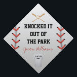 Custom Graduation Cap Topper | Baseball<br><div class="desc">You've earned it - so why not show it off!! This grad cap topper can be personalized with your name, school, graduating year and your own photo(s). Leave a lasting impression with this stunning personalized design. Add your custom wording to this design by using the "Edit this design template" boxes...</div>