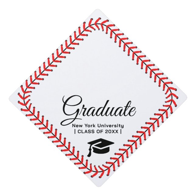 Custom Graduation Cap Topper | BASEBALL (Front)