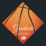 Custom Graduation Cap Topper | Basketball<br><div class="desc">Celebrate your achievement in style with this Graduate Photo Graduation Cap Topper — a unique and personal way to make your big day unforgettable. Featuring your custom photo, name, and graduation year, this cap topper adds a personalized touch to your graduation attire. Crafted with high-quality, durable materials and a smooth...</div>