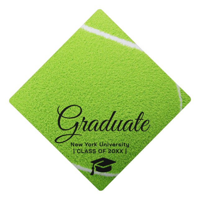Custom Graduation Cap Topper | TENNIS (Front)