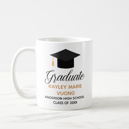 Custom Graduation Class of 2024 Chic Graduate Coffee Mug
