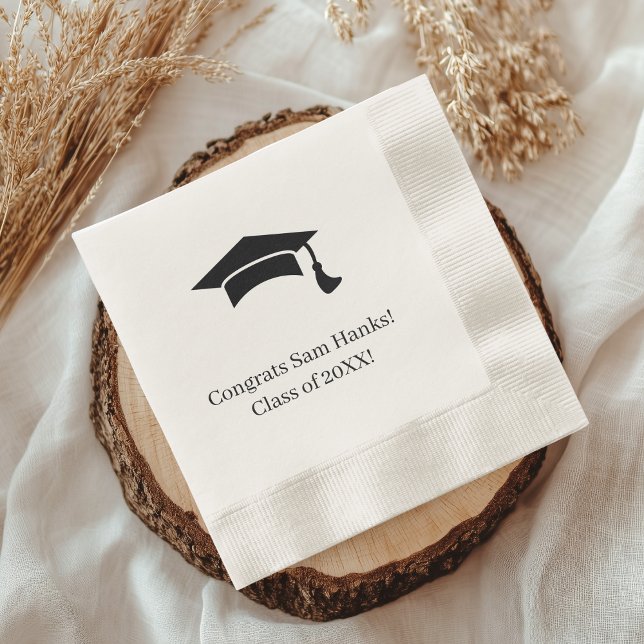 Custom Graduation Class of 2025 Personalized Grad Napkins (Creator Uploaded)