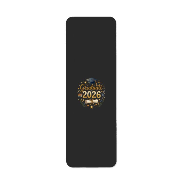 Custom Graduation Class of 2026 Personalized Famil Label (Front)