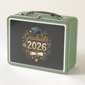 Custom Graduation Class of 2026 Personalized Famil Metal Lunch Box