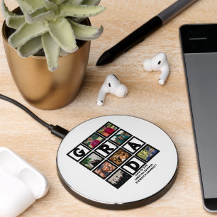 Custom Graduation Class Of Year 8 Photo Collage Wireless Charger