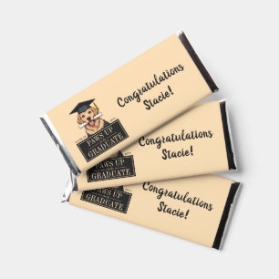 Custom Graduation Cute Golden Retriever Dog Hershey Bar Favors