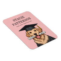 Custom Graduation Cute Golden Retriever Dog