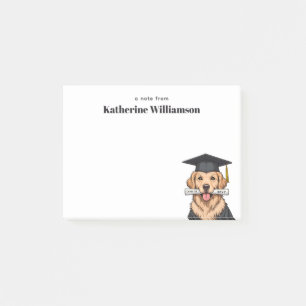 Custom Graduation Cute Golden Retriever Dog Post-it Notes