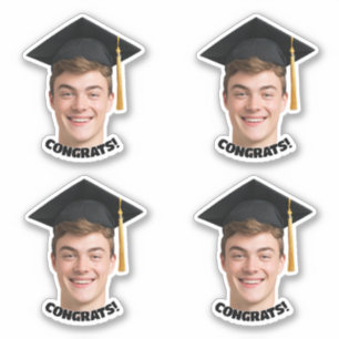 Custom Graduation Face Photo Sticker