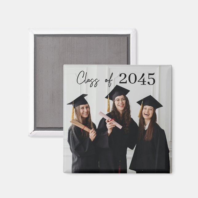 Custom Graduation Farewell Gift Photo Magnet (Front/Back)