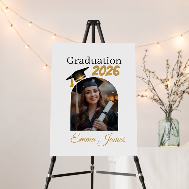 Custom Graduation Foam Board Personalized  (In Situ (Stand))
