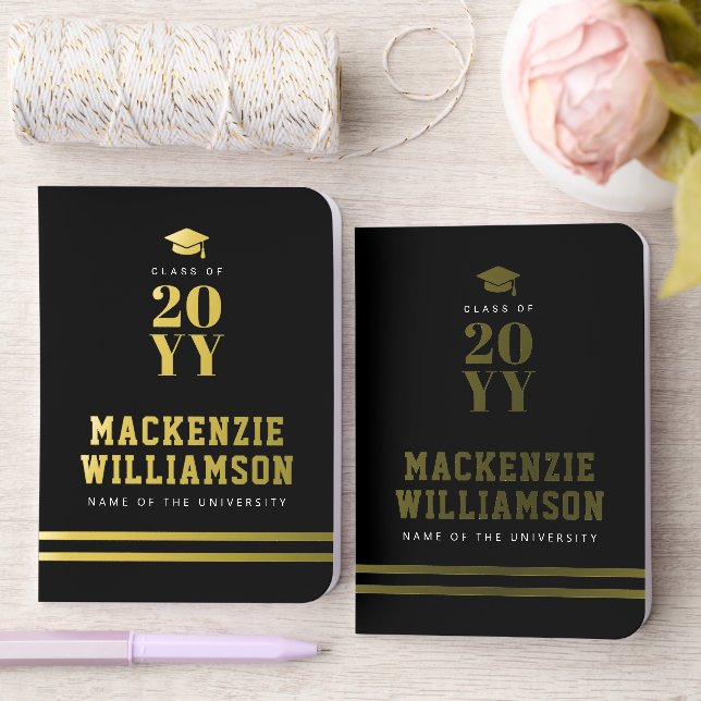 Custom Graduation Foil Pocket Notebook Set (Wedding)