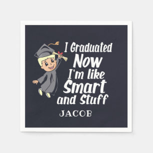 Custom Graduation Gag I Graduated Cartoon Name Napkins