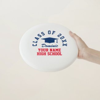 Custom graduation gift frisbee for disc golf game