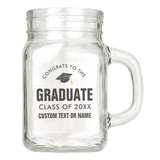 Custom Graduation Gift Party Favor Class of 2018 Mason Jar