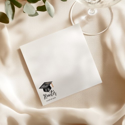 Custom Graduation,Grad Cap Black Graduation Party Napkins