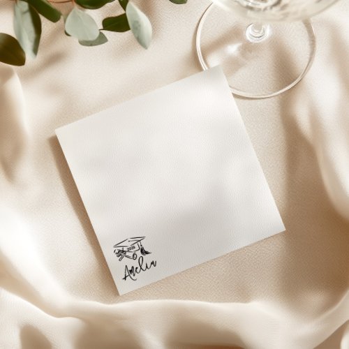 Custom Graduation,Grad Cap Black Graduation Party Napkins