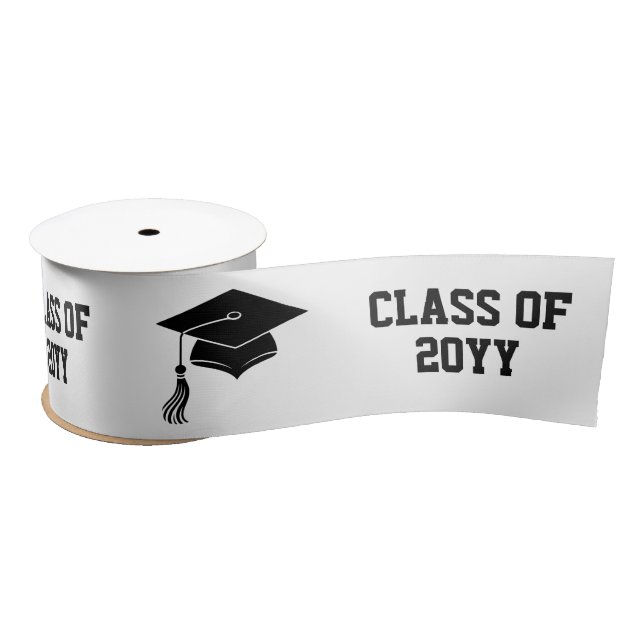 Custom Graduation Grad hat and Tassel  Satin Ribbon (Spool)