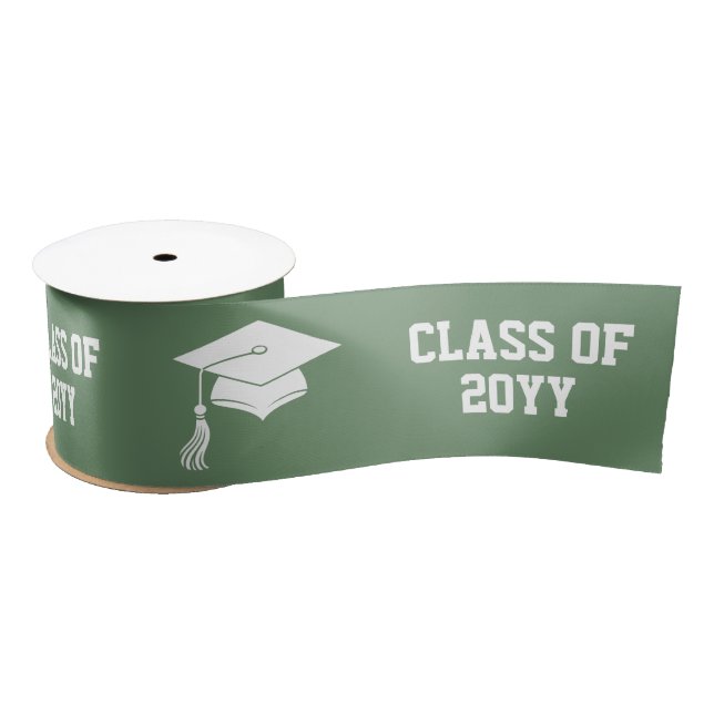Custom Graduation Grad hat and Tassel  Satin Ribbon (Spool)