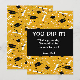 Custom Graduation Greeting Card Two Sided
