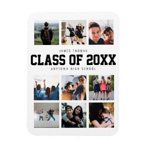 Custom Graduation Keepsake Photo Collage Magnet