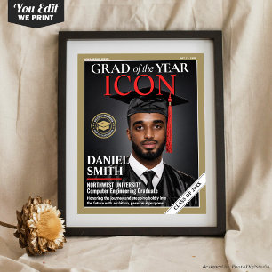 Custom Graduation Magazine Cover, Graduation Party Poster