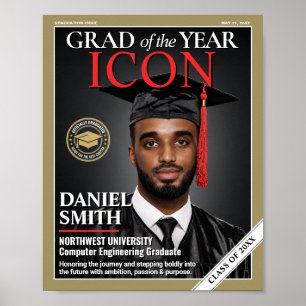 Custom Graduation Magazine Cover, Graduation Party Poster