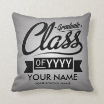 Custom Graduation (Name, School Name, & Grad Year) Throw Pillow Custom Graduation (Name, School Name, & Grad Year) Throw Pillow