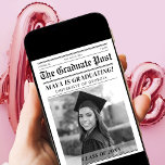 Custom Graduation Newspaper Cover Party Invitation<br><div class="desc">Wanting a memorable way to invite your guest to your party?
Our Newspaper Invitation is the ideal surprise for you and your guests that will be cherished for years to come.
Easy to customize with your own text and photos.</div>