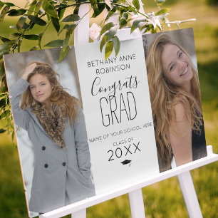 Custom Graduation Party 2 Photo Graduation Welcome Foam Board