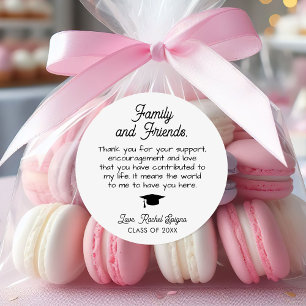 Custom Graduation Party Favor Class of 2025 Senior Classic Round Sticker