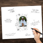 Custom Graduation Party Guest Signature Poster<br><div class="desc">Celebrate your graduate's big achievement with a personalized poster print! Featuring grad-themed hand drawn doodles, along with their photo, name, graduation year, and school in the center, this custom keepsake becomes a cherished memory as it captures well-wishes, advice, and creative doodles from party guests. The ample blank space surrounding the...</div>