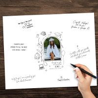 Custom Graduation Party Guest Signature Poster