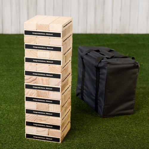 Custom Graduation Party Lawn Topple Tower Game