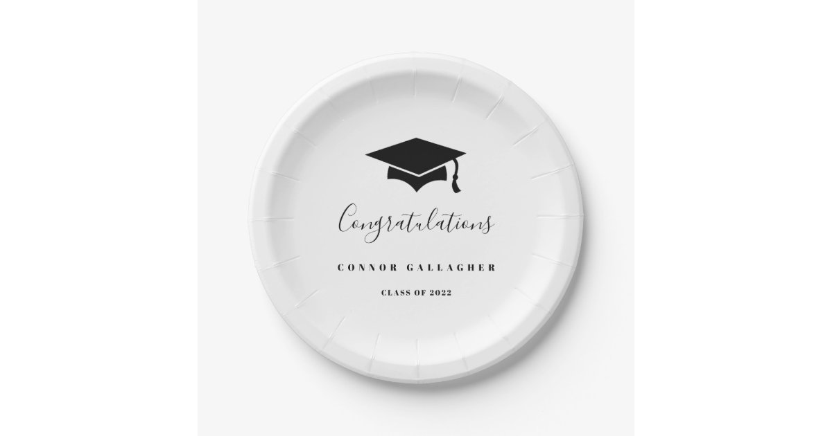 Custom Graduation Party Paper Plates, Paper Plate