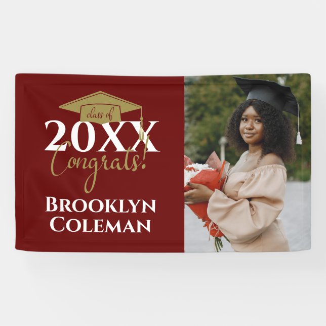 Custom Graduation Party Photo Party Banner (Horizontal)