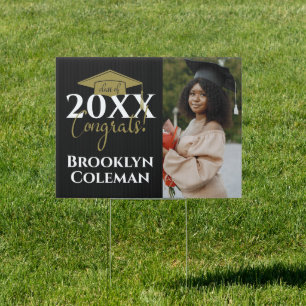 Custom Graduation Party Photo Yard Sign