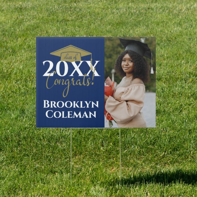 Custom Graduation Party Photo Yard Sign (Insitu)