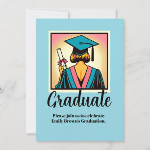 Custom Graduation Party Pop Art Invitation