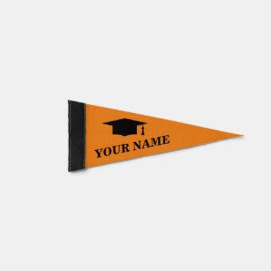 Custom graduation party sports pennants with name