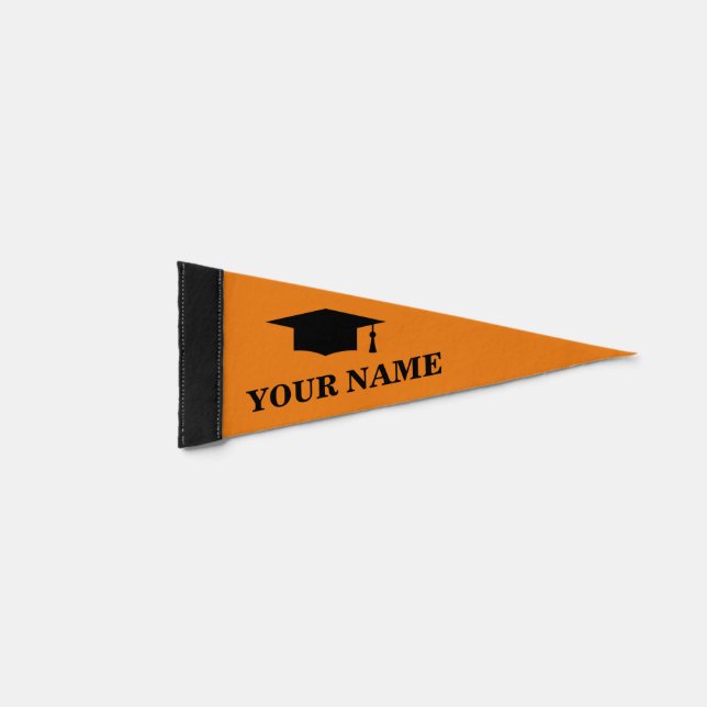 Custom graduation party sports pennants with name (Front)