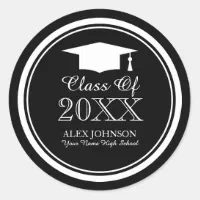 2021 Graduation Stickers for Envelopes, Self Adhesive Gold Decals