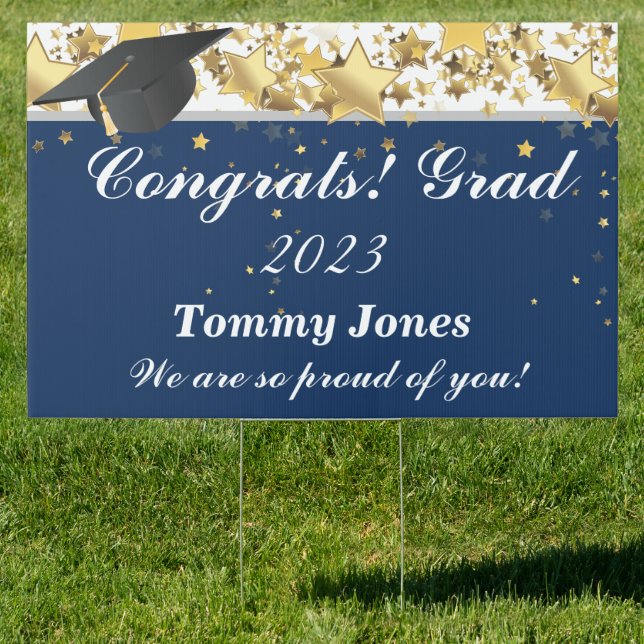 Custom Graduation Party Yard Sign-Large Size Sign (Insitu)